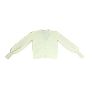 Jill Roberts Butter Yellow Cashmere Cardigan Small